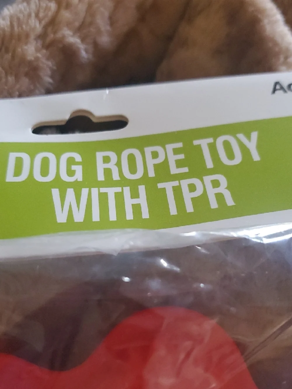 Red Flower Dog Rope Toy with TPR - Picture 5 of 6
